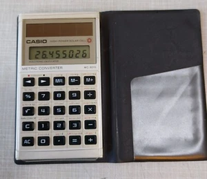 🧮 Vintage CASIO MC-801S Solar Calculator Metric Converter # Works - Picture 1 of 11