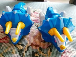 McDonalds Happy Meal, Toy Triceratops, Blue, Two - Picture 1 of 10