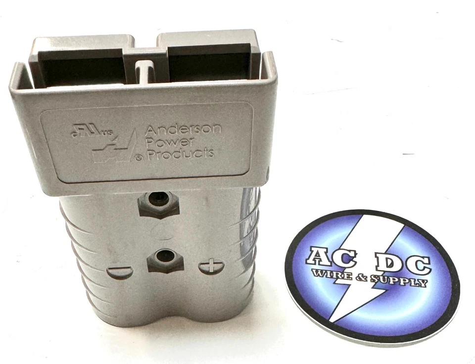 Anderson Power Products SB350 Forklift Battery Connector Plug Gray SB 350 906-BK - Image 1 of 1