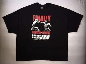 Historische Boxkampf Mayweather vs. Pacquiao Druck T-Shirts schwarz/weiß Größe 3X - Bild 1 von 4