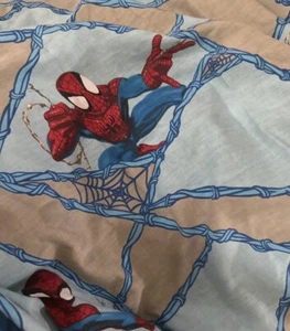 VTG 2006 Spiderman Flat bed Sheet Marvel Comics Twin Blue, Red, Grey Fabric - Picture 1 of 2