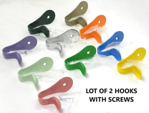 (2) New SmartHook ColorZ Garment Clothes Coat Hooks Rounded Surface CHOOSE COLOR - Picture 1 of 17