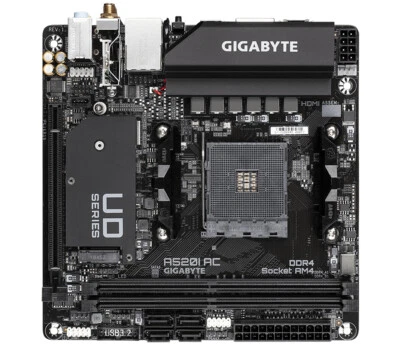 Gigabyte A520I AC AMD A520 Socket AM4 Mini ITX DDR4-SDRAM Motherboard - Imagen 1 de 4