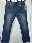 True Religion Ricky Super T Mid Blue Relaxed Straight Jeans Natural Sunrise $368