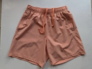 Unipro Mens S (28-30)Qwick-Dry Activewear Shorts Elastic Waist Drawstring Orange - Picture 1 of 7