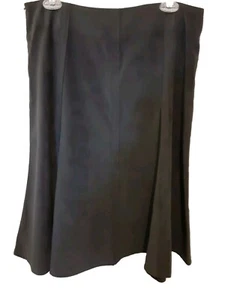 Cato Woman A Line Skirt Charcoal Gray Polyester Spandex Sz 10 8 gore zips - Picture 1 of 7