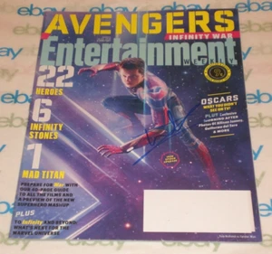 TOM HOLLAND SIGNED SPIDER-MAN AVENGERS EW WEEKLY 3/2018 MAGAZINE AUTOGRAPH COA - Picture 1 of 7