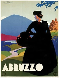 Decor Travel Poster. FineGraphic Art Design. Abruzzo. Home Shop Wall Art. 1943 - Picture 1 of 1