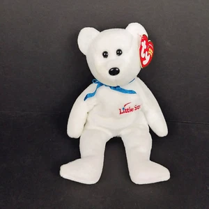 2005 Ty Beanie Babies Little Star White Teddy Bear Plush Stuffed Animal 8" - NWT - Picture 1 of 8