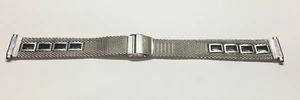 VINTAGE UNUSUAL HONG KONG 75 100% STAINLESS STEEL MESH WATCH BAND 20 MM - Picture 1 of 16