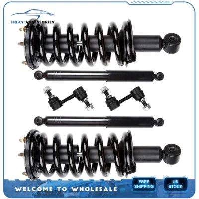 6PC Front Rear Struts Shocks Sway Bar Links For Nissan Titan 2004-2015 4WD Foto 1 de 4