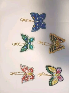 Sets Of 5 5d Double Sided Key Chains, Butterflies, Stich, Xmas, Gift, Stocking - Picture 1 of 2