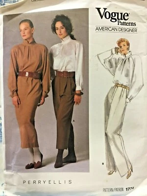 Vogue Sewing Pattern  1774   Perry Ellis   Sz 12  UNCUT and FF  - Image 1 of 4