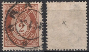 1523 Noruega 1886-93, NK 50a 20-MM 2-øre, canc., MI 51. - Imagen 1 de 1