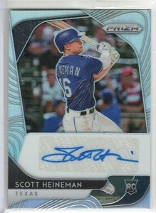 SCOTT HEINEMAN 2020 Panini Prizm ROOKIE AUTO Prizms Silver #62 Texas Rangers RC