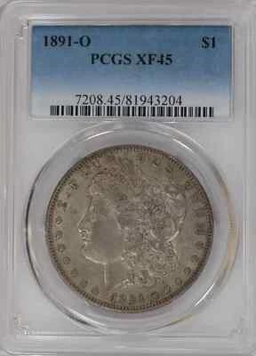 1891 O Morgan Silver Dollar PCGS XF-45 - Image 1 of 4