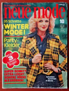 Neue Mode Oct 1975 German Fashion Sewing Knitting Patterns Serbo Croatian Insert - Picture 1 of 22