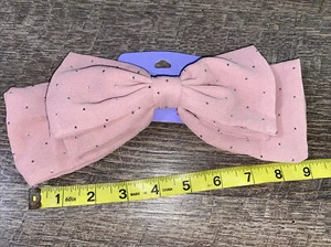 Claire’s large 9” blush pink silver studded hair bow Wedding Prom - Picture 1 of 4