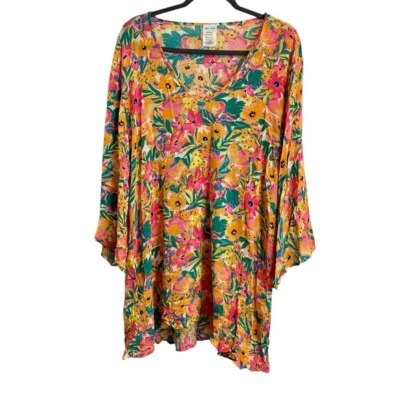 Top túnica de playa floral Anne Cole talla XL-XXL Foto 1 de 4