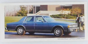 Chevrolet Caprice 1979 vintage camioneta clásica sedán ventas folleto de tarjetas coleccionables - Imagen 1 de 2