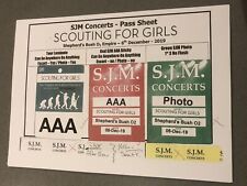Scouting For girls Music Pass Sheet For Show Purpose Only.