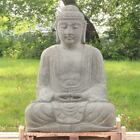 Buddha Stein Figur Statue Gartenfigur Gartendeko sitzend Greenstone Japan 75 cm