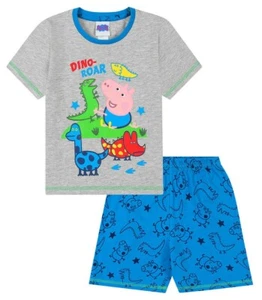 Dinosaur Peppa Pig Pyjamas 1 to 5 Years George Pig Short  Pyjamas Dino Roar Pjs  - Picture 1 of 5