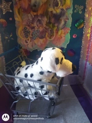 🦄Ganz / Webkinz {Dalmatian} Dog White w/Black Spots HM123 Standing 10" Plush! - Image 1 of 4