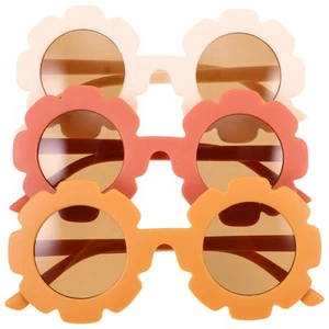 3 pares de gafas de sol divertidas creativas con flores para niños y niñas pequeñas - Imagen 1 de 12