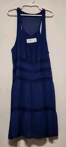 Abercrombie Kids Girl's Teen's Blue Sleeveless Razorback Dress - Size XL - Picture 1 of 5