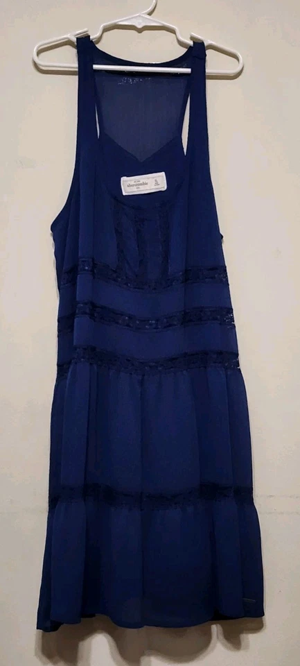 Vestido Razorback Abercrombie Infantil Menina Adolescente Azul Sem Mangas - Tamanho XL - Imagem 1 de 4
