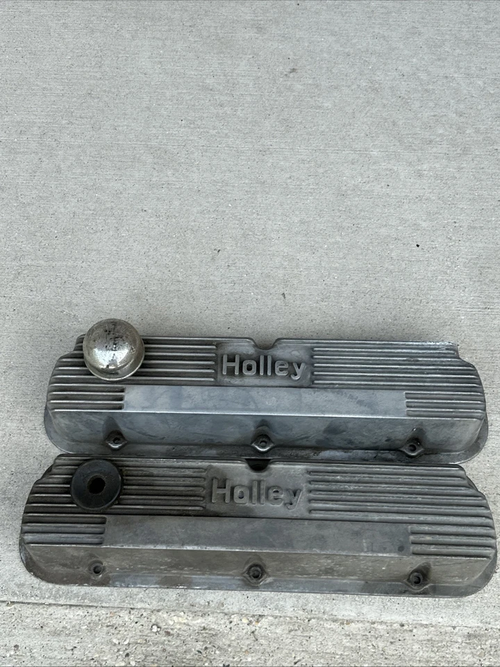 Cubiertas de válvula Ford Holley de bloque pequeño vintage Foto 1 de 4