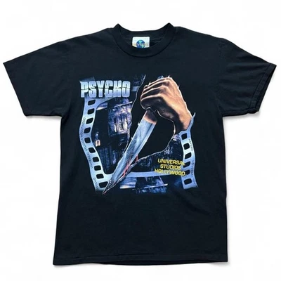 Vintage Universal Studios Psycho Horror Movie Double-sided T-shirt Medium Bates — 第 1/4 张图片