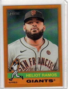 Topps Heritage 2025 cromo heliot ramos refractor naranja #09/25 gigantes - Imagen 1 de 1