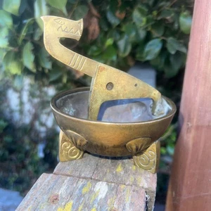 Vintage Bronze Schlange Zigarrenschneider Aschenbecher Dreibein Schale mexikanisch Mid Century - Bild 1 von 9