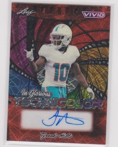 2025 Leaf Vivid Tyreek Hill Auto Autograph Laser #1/2 "In Glorious Technicolor" - Bild 1 von 2
