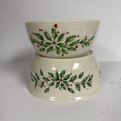 2 tazones para servir bayas de acebo LENOX HOLIDAY Foto 1 de 4