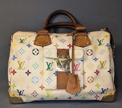 Louis Vuitton Vintage Speedy 30 Takashi Murakami White Gold Hardware Y2K - Image 1 of 4