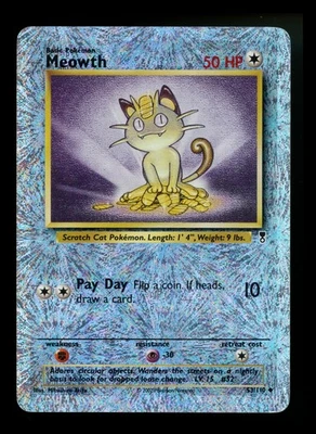 Meowth 53/110 Legendary Collection 2002 Reverse Holo Pokémon Card TCG - Image 1 of 4