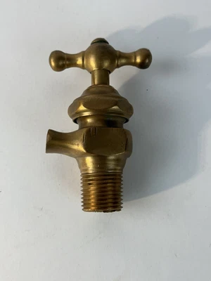 Latão vintage NOS Plug Petcock Valve 3/4 "encaixe desligamento galo de estimação - Imagem 1 de 4