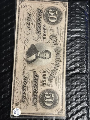 1864 Confederate States of America $50 Fifty Dollar Note - Image 1 of 4