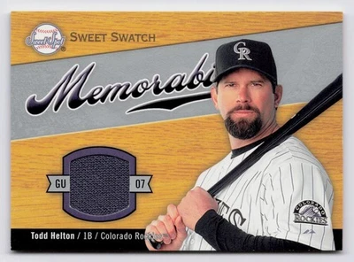 2007 Upper Deck Sweet Spot Sweet Swatch Todd Helton SW-HW (MEM) COLORADO ROCKIES - Image 1 of 2