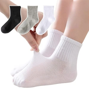 12 pares de calcetines blancos transpirables de malla delgada para niños niños y niñas - Imagen 1 de 15