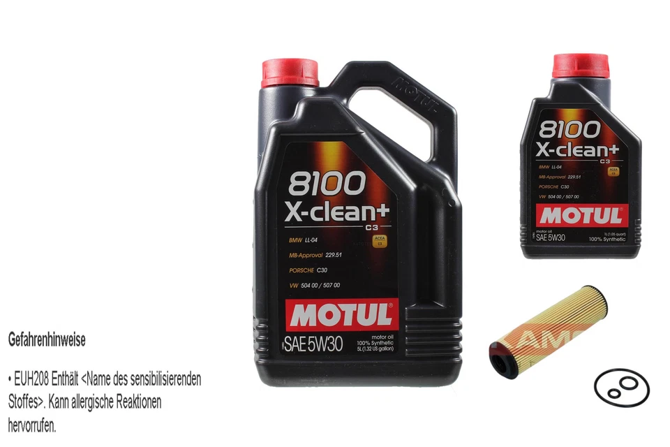 Kamoka Huile Motul 8100 X-Clean + 5W30 6L pour Mercedes-Benz Coupé - Photo 1/4