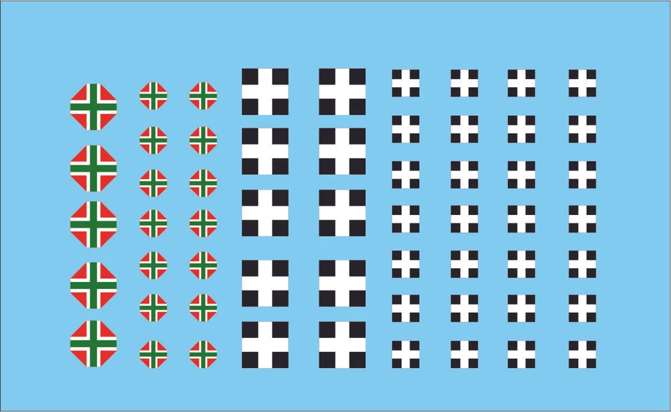 Black Lion Wargames Decals 1/72 Hungarian Crosses - Image 1 of 1