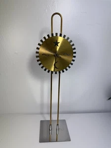 1995 IKEA Starburst Wall Clock by E. Johansson – Brass & Chrome – Rare Vintage - Picture 1 of 7