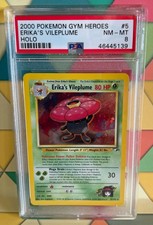 Pokemon Card 2000 Gym Heroes ERIKA'S VILEPLUME #5 Holo PSA 8