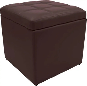 Faux Leather Storage Ottoman Cube Entryway Shoe Bench Foot Rest Stool Footstool