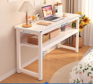 Bilayer Computer Desk Table Office Study Desks Laptop Table Student PC Table - Picture 1 of 7