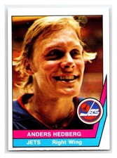 1977-78 O-PEE-CHEE WHA ANDERS HEDBERG VINTAGE NHL HOCKEY CARD # 3 Winnipeg Jets